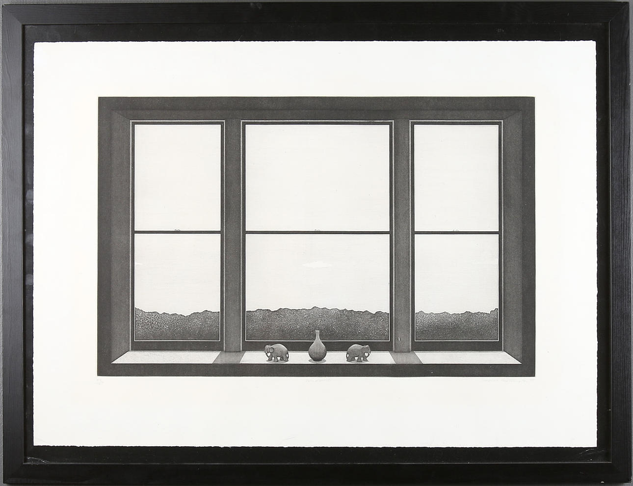 TERENCE MILLINGTON. Litografi, "Window sill" signerad och numrerad 73/75.