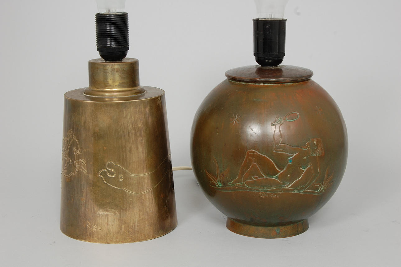 LAMPOR, 2 st Art Deco, 1920 tal.