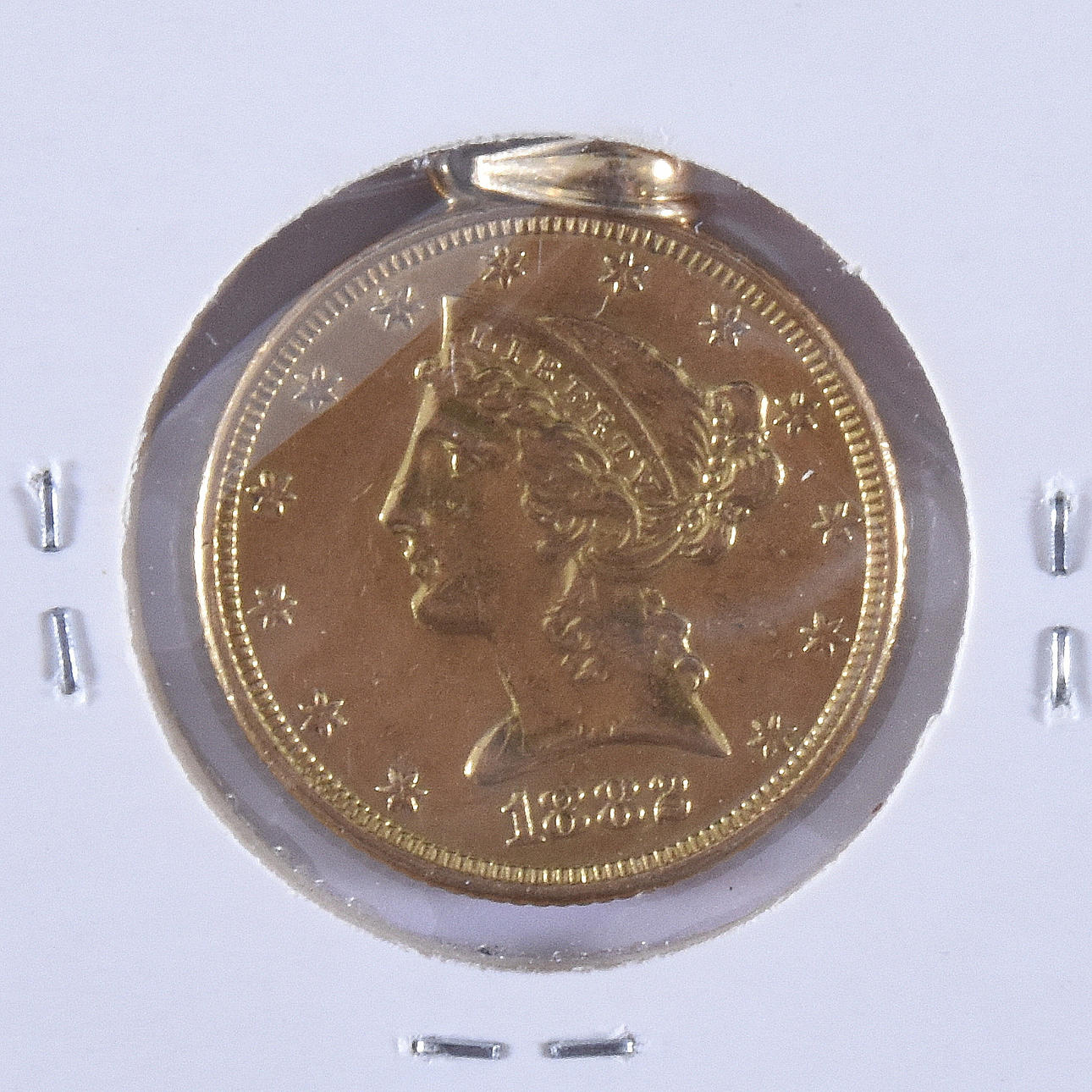 MONEDA DE ORO, $5, Liberty Head, USA 1882.