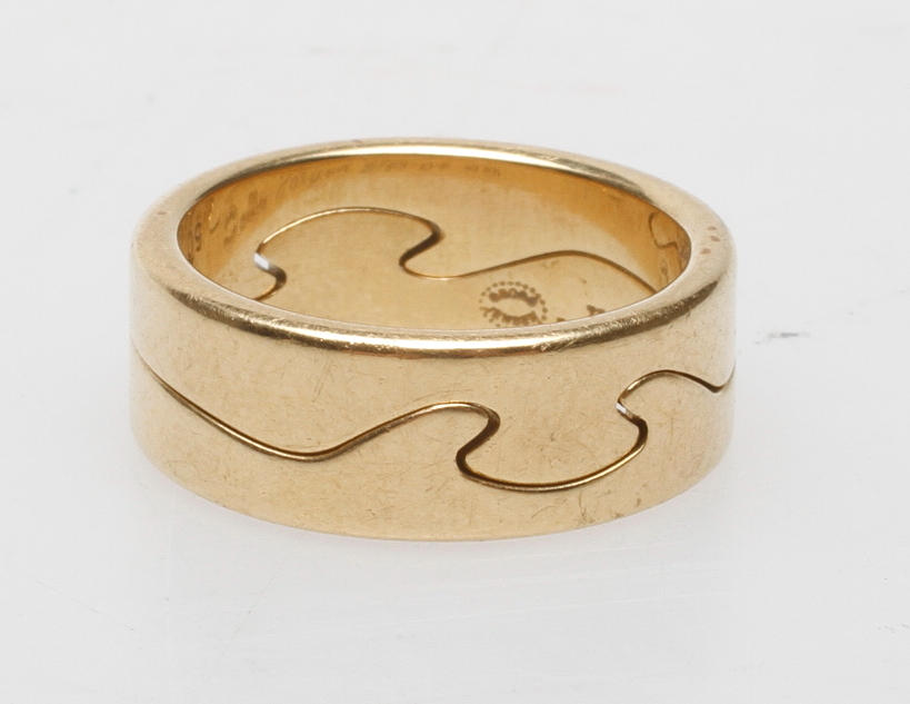 RING, 18k guld, design Georg Jensen, vikt ca 10 gr.