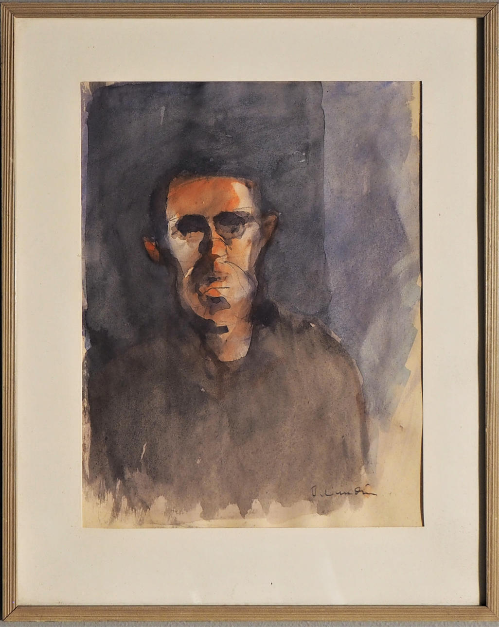 BENGT LUNDIN. akvarell, signerad.