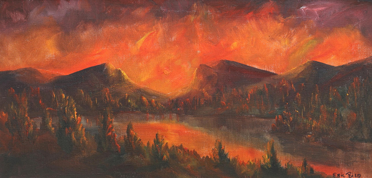 ERIC BILD. Lapporten. Olja på duk, signerad.