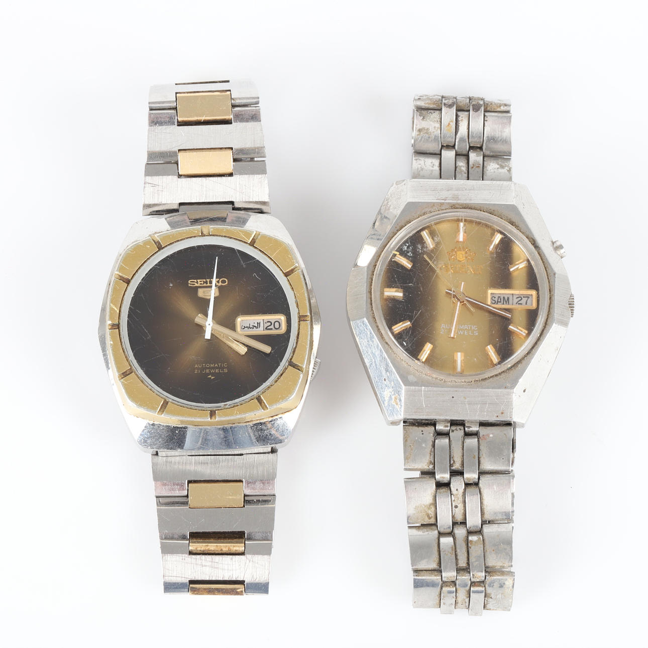 WRIST WATCH, 2 pieces, Seiko Automatic and Orient Automatic, steel.