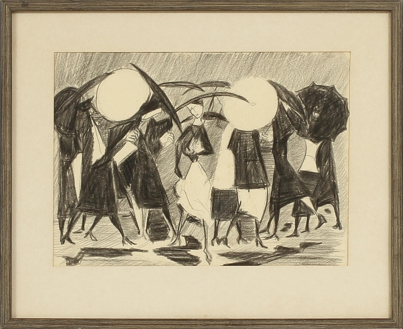 LENNART FRISK (1918-1991). komposition, teckning.