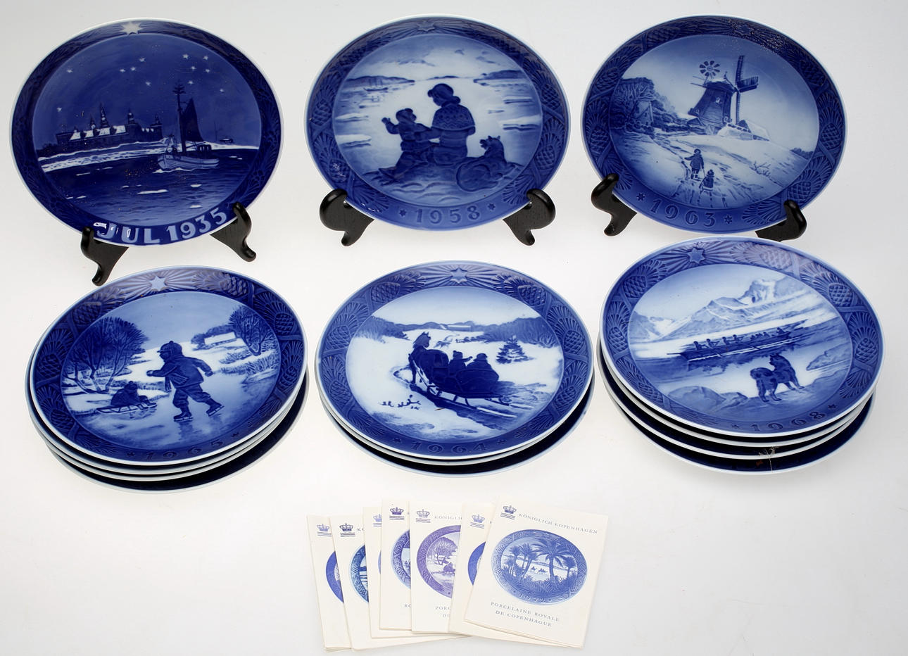 JULTALLRIKAR, 1935-1975, Kunglig dansk. 13 st.