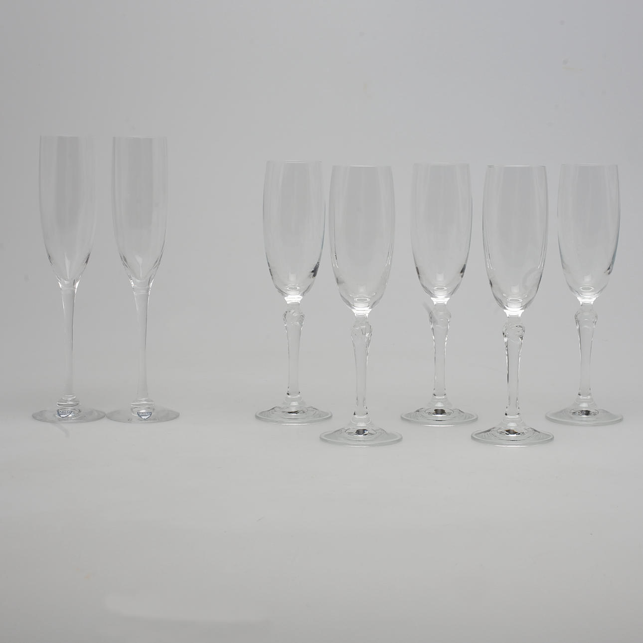 CHAMPAGNEGLAS, 7 st, Orrefors.