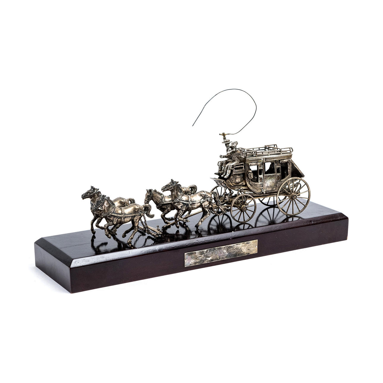 SCULPTURE, Ekipage, silver, 20th century.