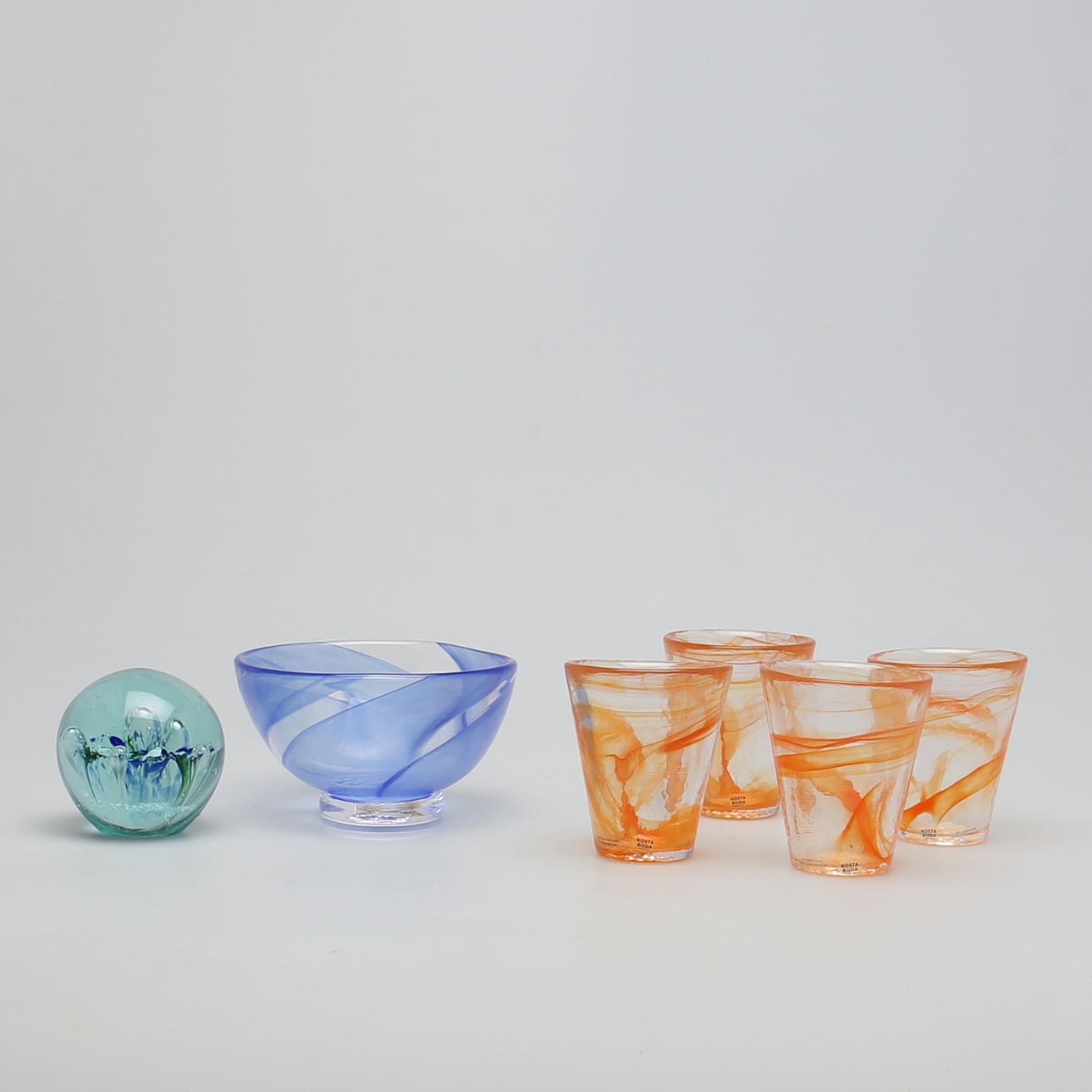 PARTI GLASFÖREMÅL, 6 st, bla. Ulrica Hydman - Vallien.