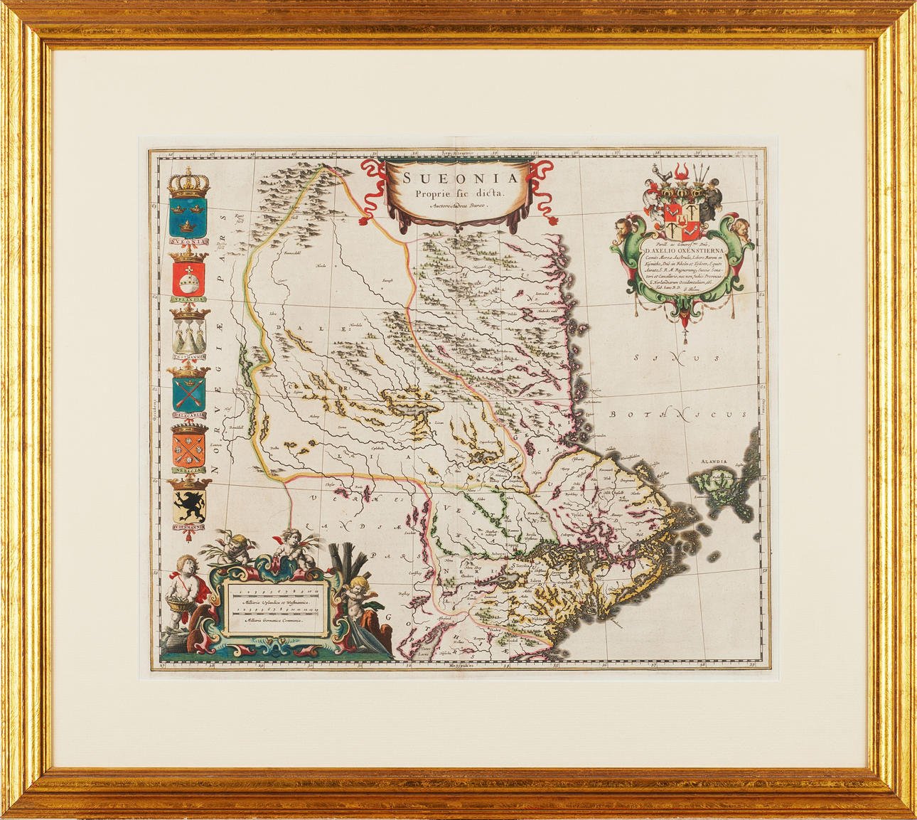 Karta över Svealand av Blaeu ca 1660.