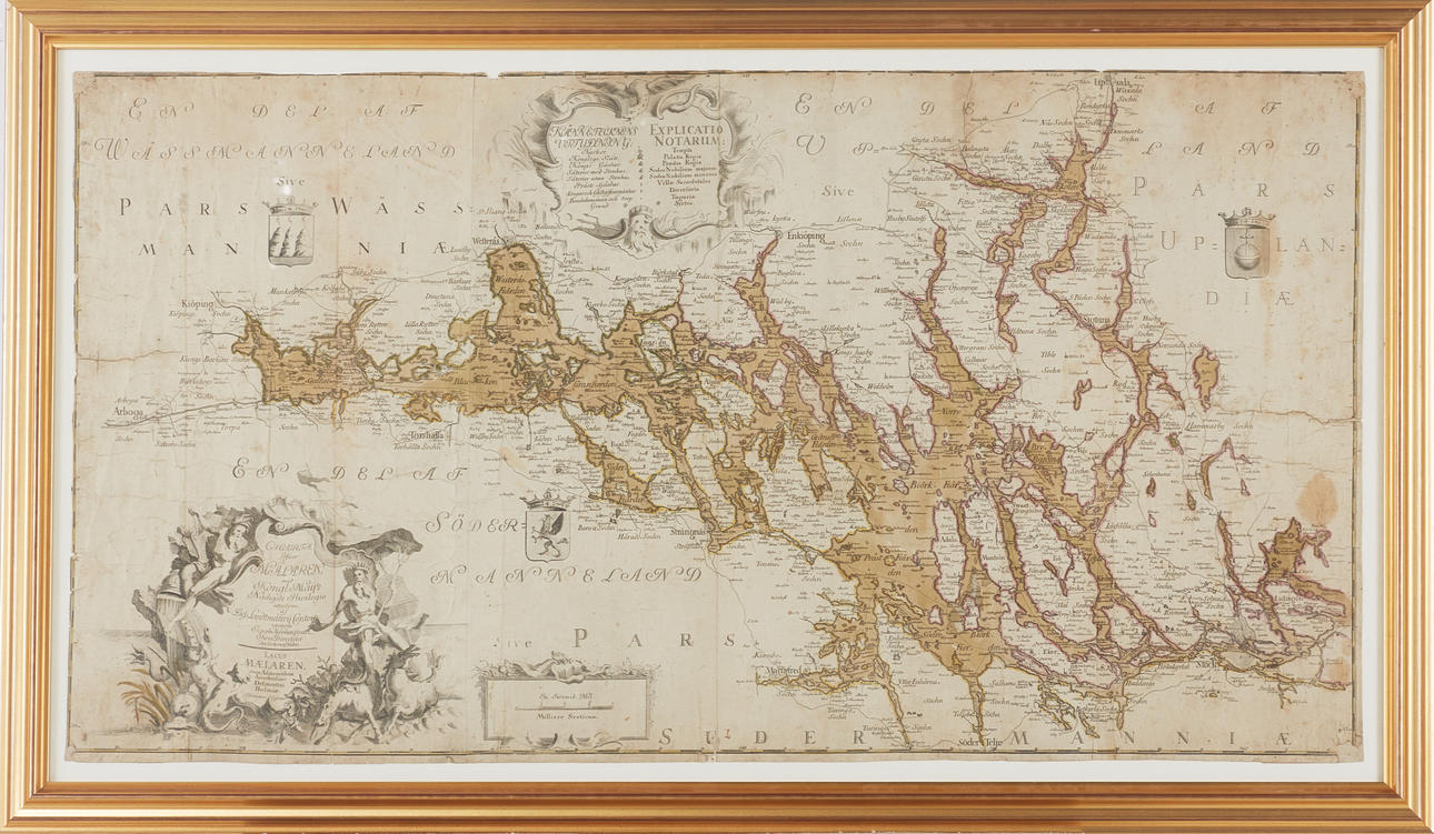 Karta över Mälaren 1739.