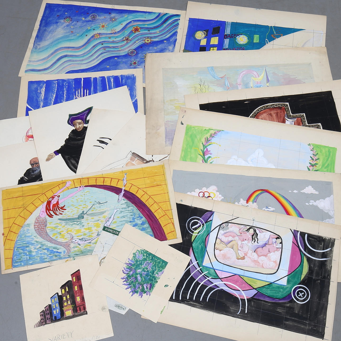 ALVAR GRANSTRÖM. Sketches, 18 pcs.