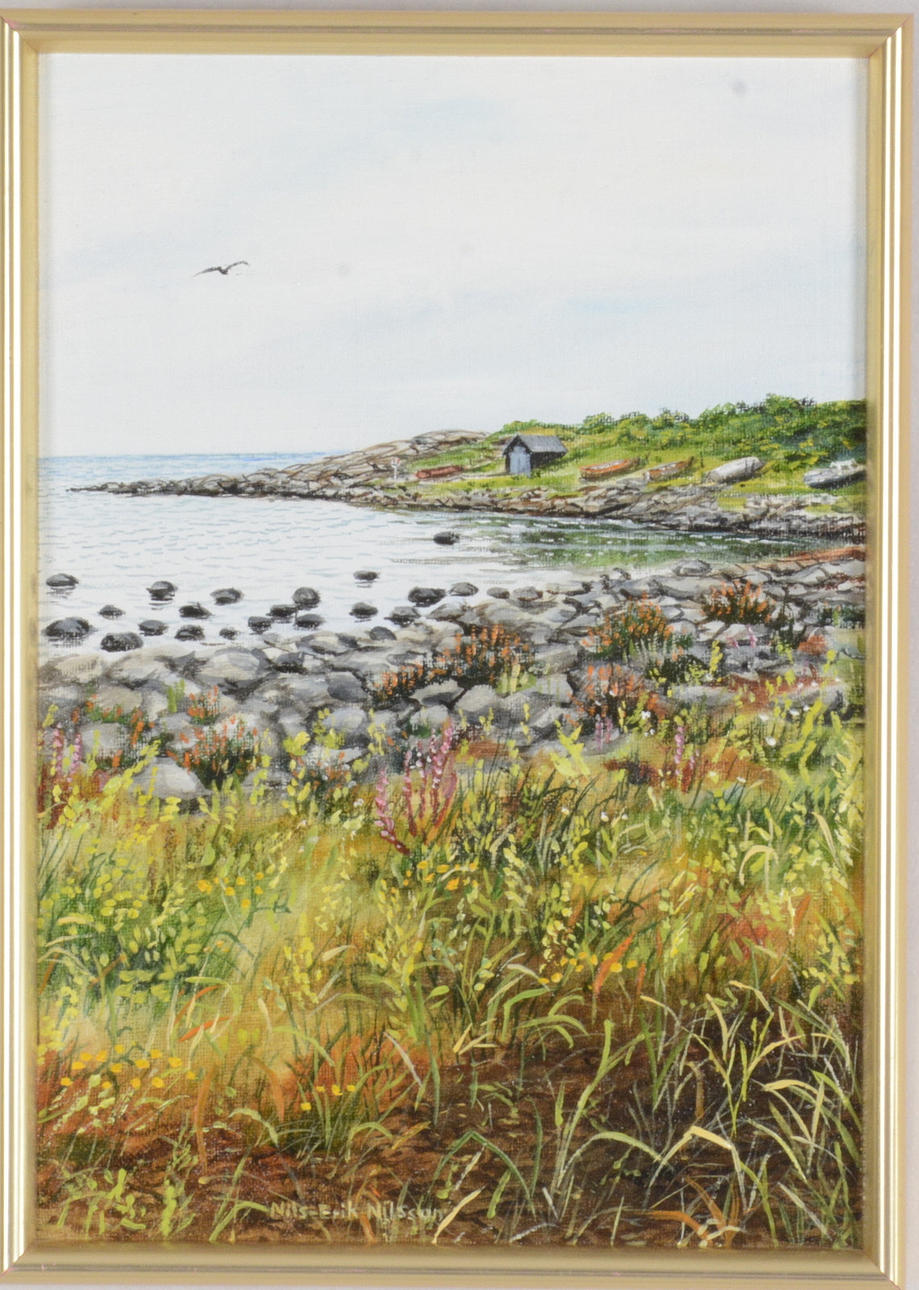 NILS-ERIK NILSSON. Olja på duk.