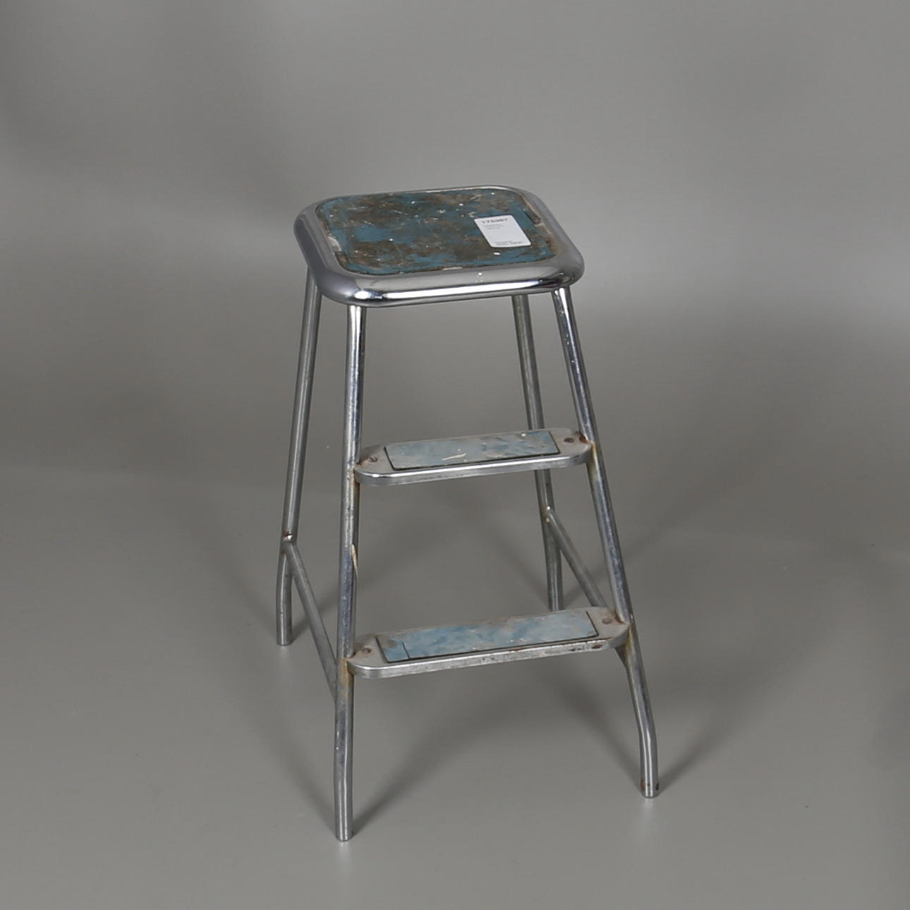 KÖKSPALL i rostfritt stål, 1960-tal.