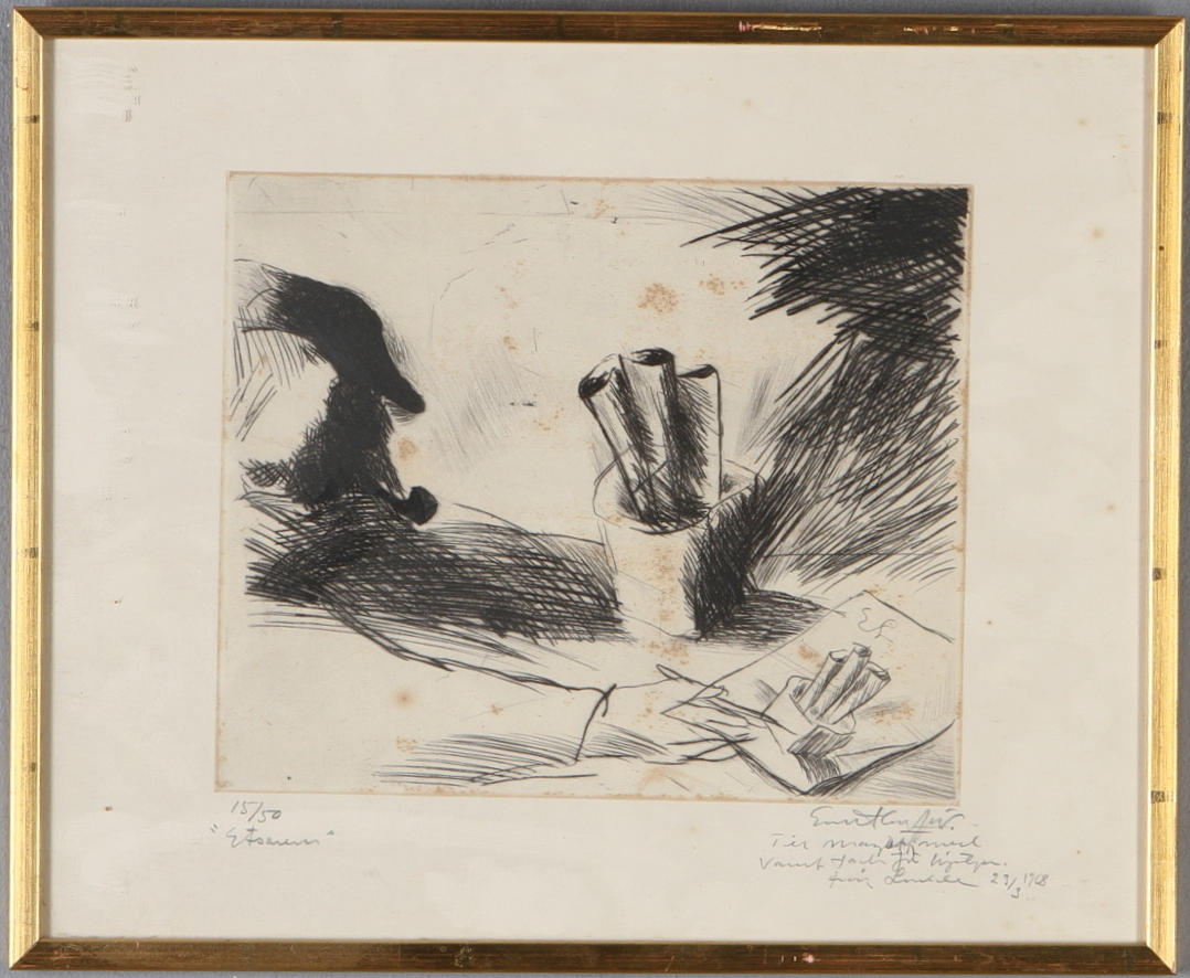 EVERT LUNDQUIST. "Etsaren", etsning, signerad och numrerad 15/50.