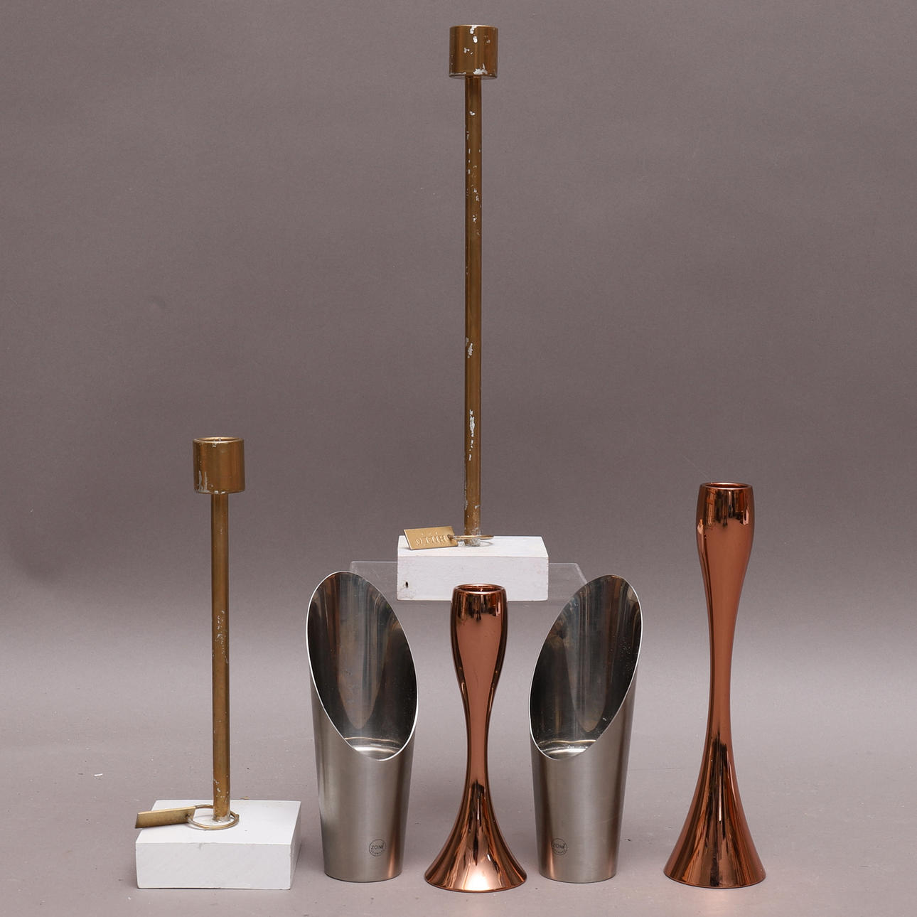 KERZEN, 3 Paar, Metall, Dänemark.