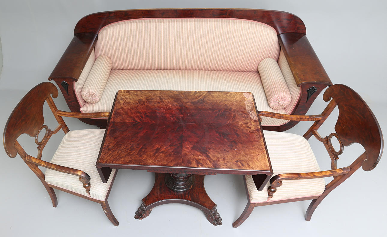 MÖBELGRUPP, Karl johan stil. 1930-tal.