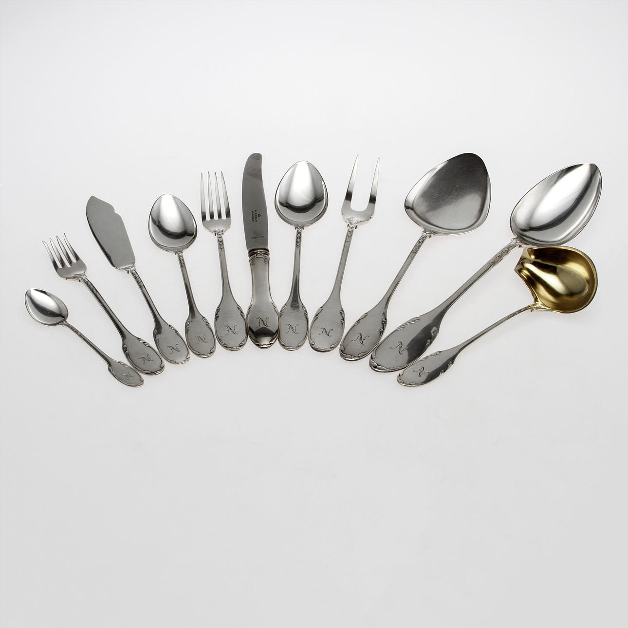 BESTICKUPPSÄTTNING, silver, 94 st, "Modell F", W.A Bolin, Stockholm 1930-1934.