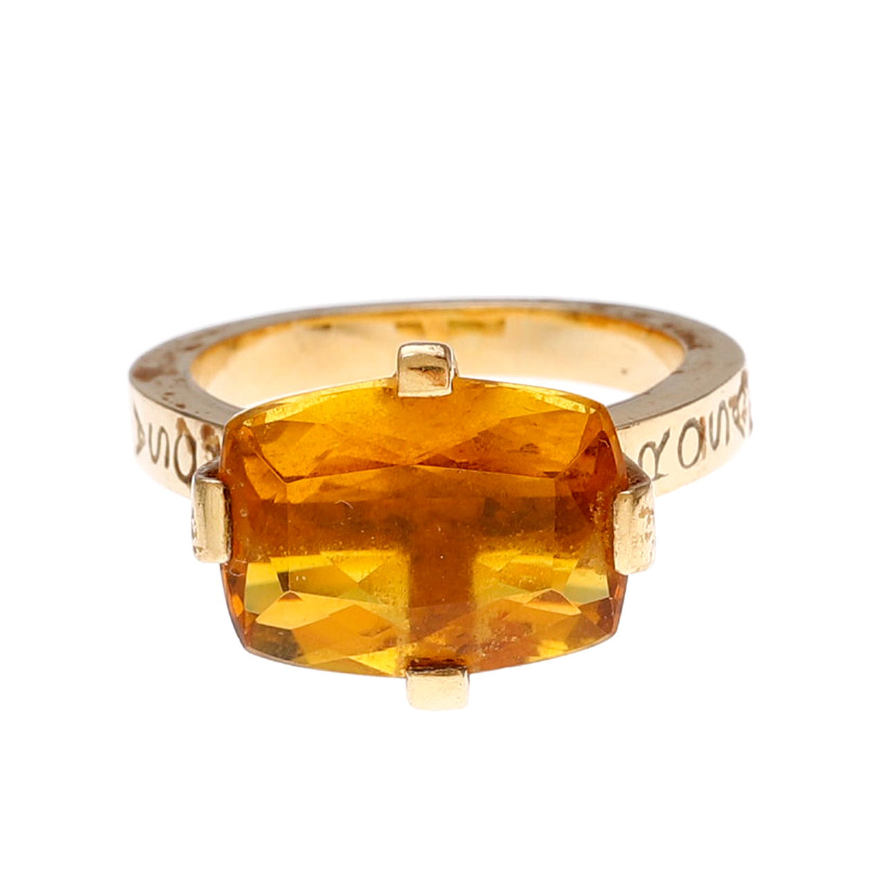 ROSA BISBE. Sortija de citrino.