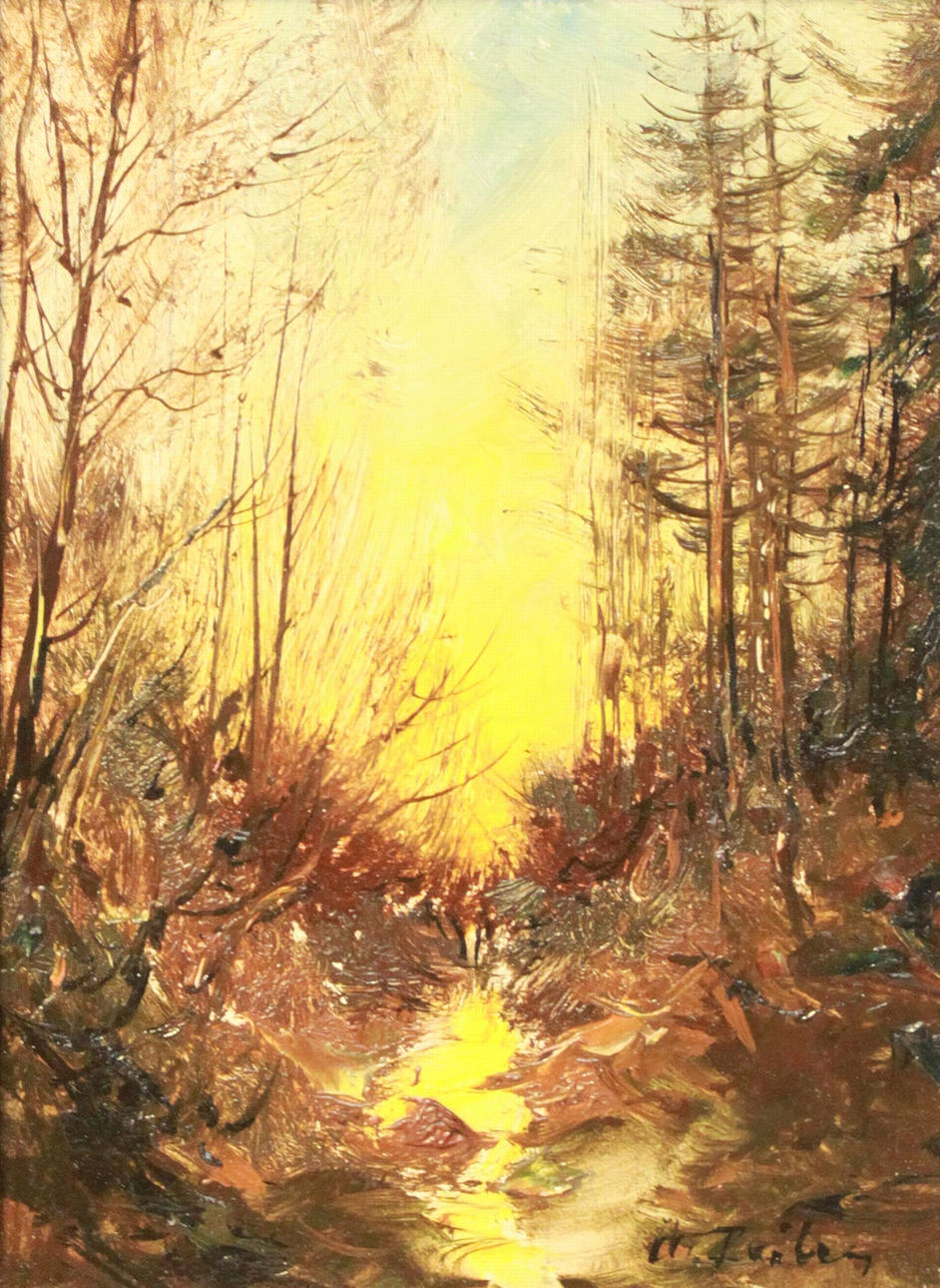 MANFRED FEILER. Oil on cardboard.