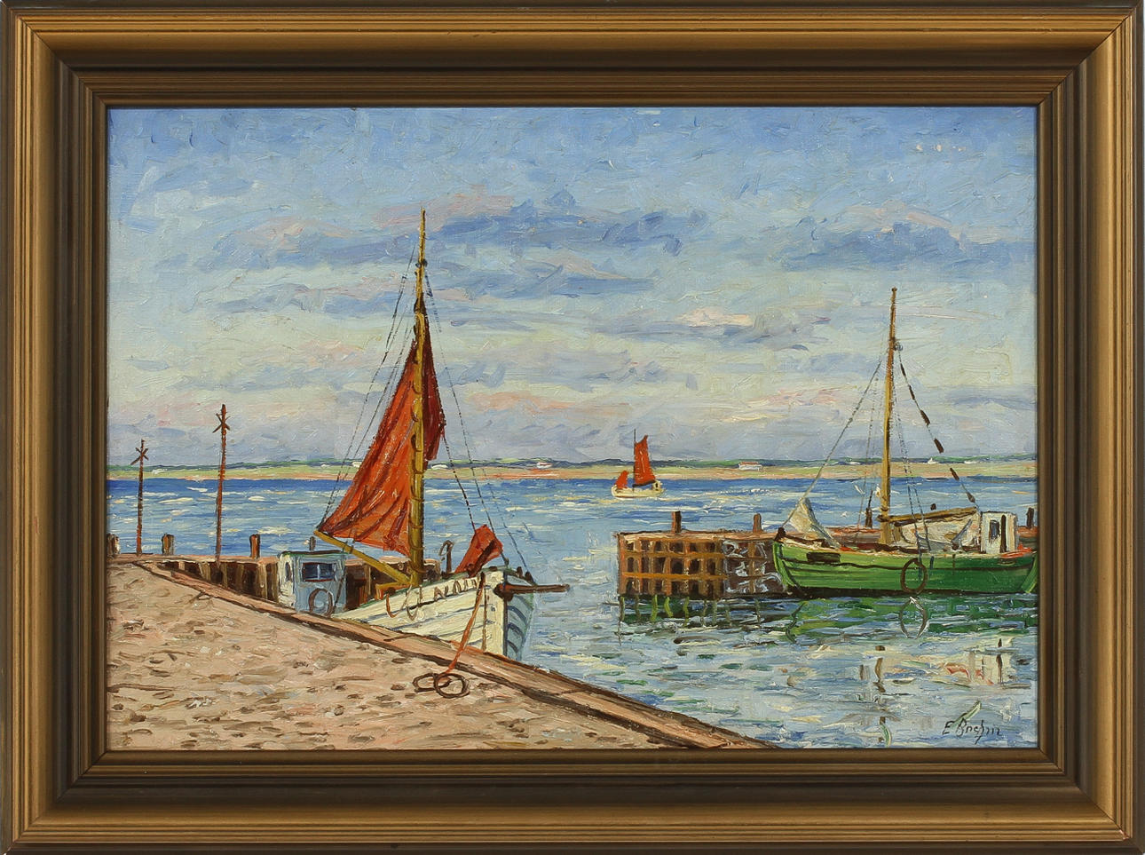 ERICK BREHM, olja på duk, sign.