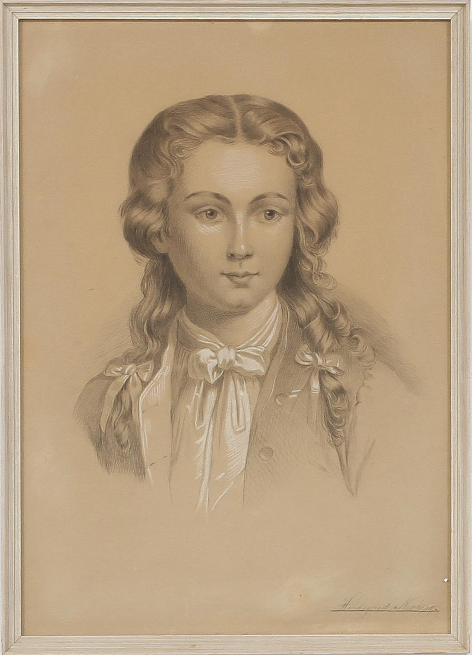 HILDEGARD NORBERG, blyerts och pastell, sign.