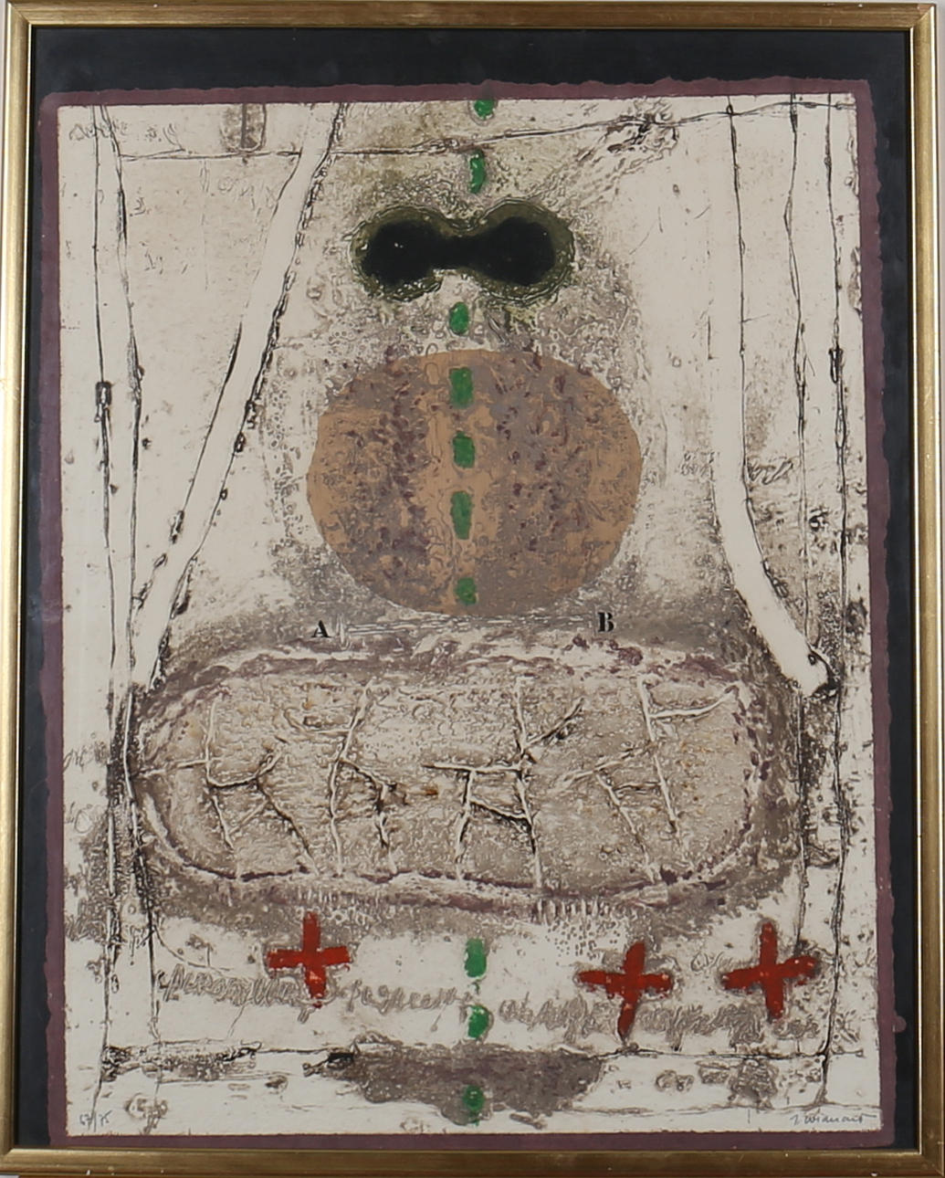 JAMES COIGNARD. Komposition. Karborundumetsning, signerad J Coignard, numrerad 69/75.