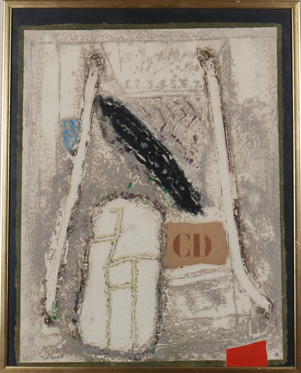 JAMES COIGNARD. Komposition. Karborundumetsning, signerad J Coignard, numrerad 67/75.