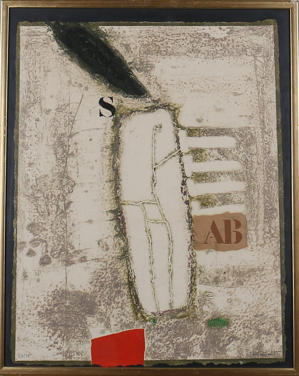 JAMES COIGNARD. Komposition. Karborundumetsning, signerad J Coignard, numrerad 67/75.