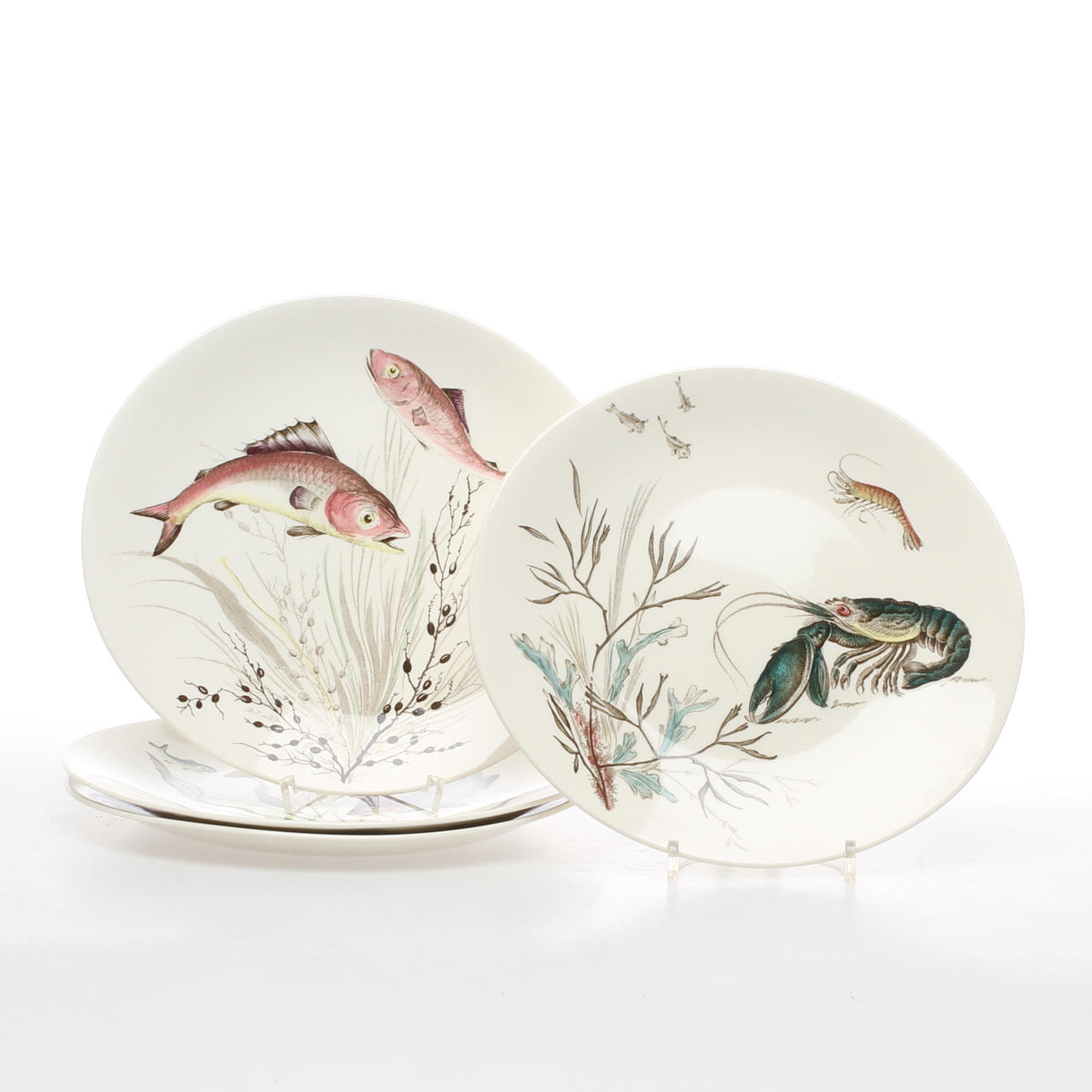 TALLRIKAR, 4 st, porslin, "Fish", Johnson Bros, England, 1900-tal.