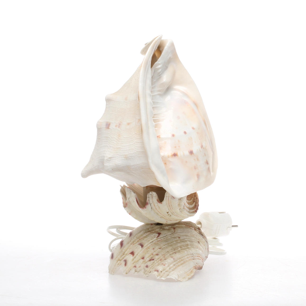 BORDSLAMPA, av snäckor, 1900-tal.