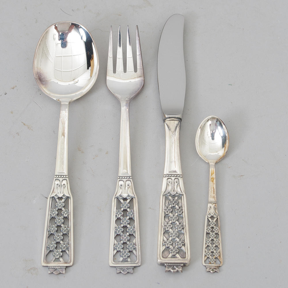 BESTICKUPPSÄTTNING, "Prinsess", silver.