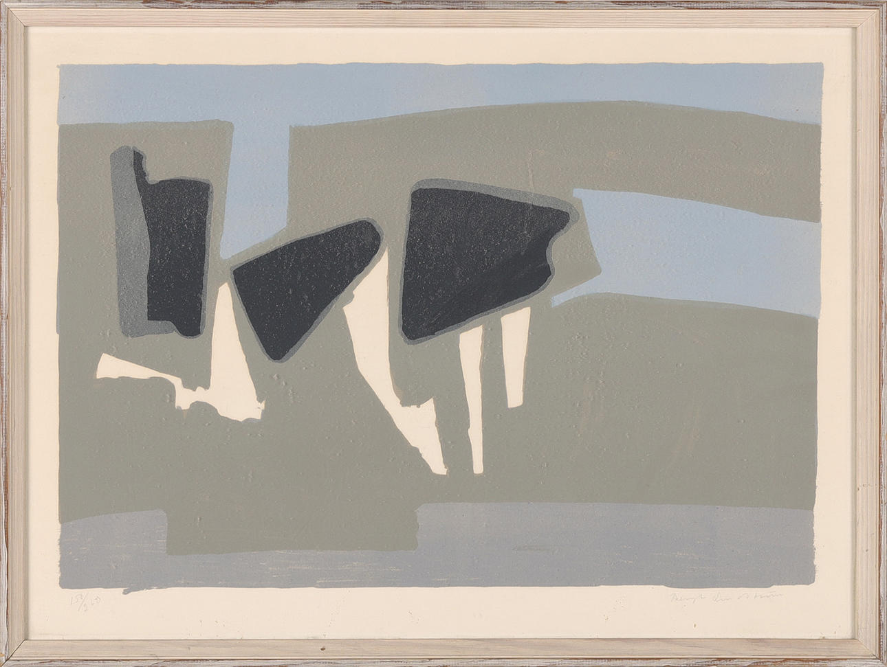 BENGT LINDSTRÖM (1925-2008). ABSTRACT COMPOSITION, signed and numbered 150/260, lithogarfi.