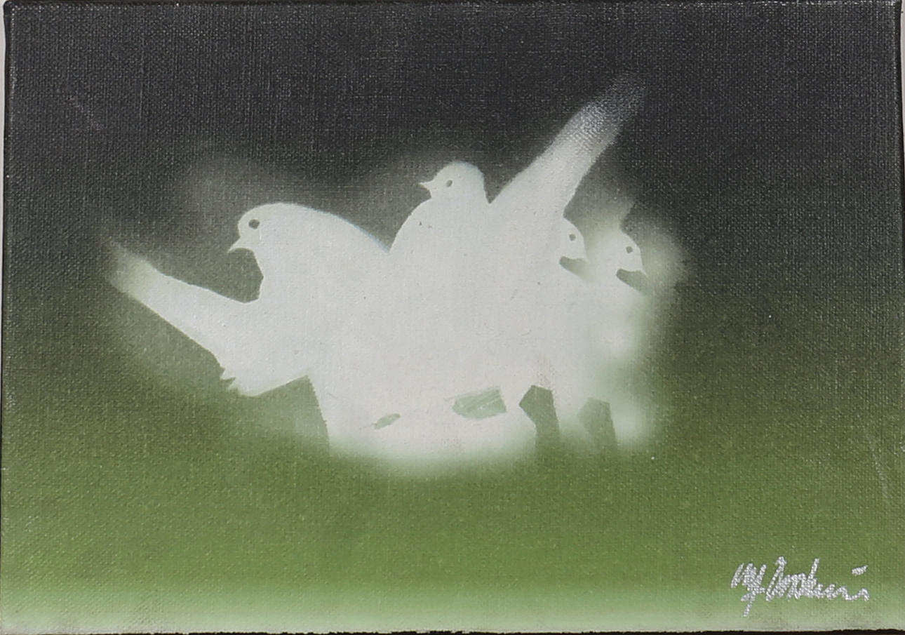 ULF ONSBERG. Fåglar. Olja på duk. Signerad.