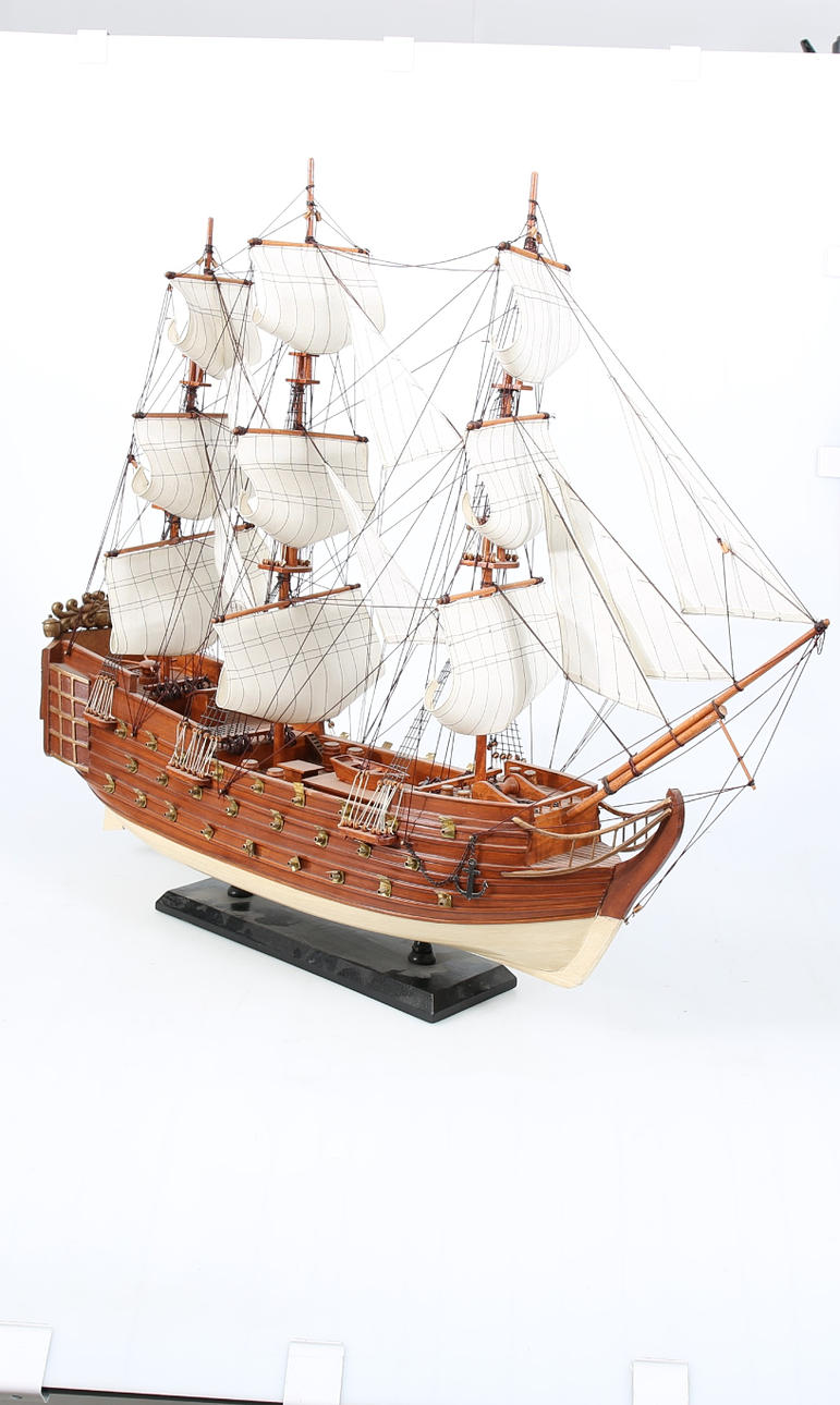 SEGELSCHIFF, Holz, 2. Hälfte 20. Jahrhundert.