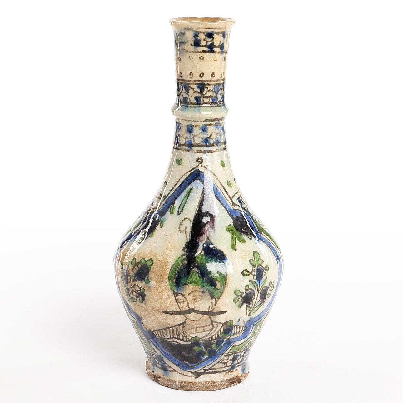 BOTELLA, cerámica Iznik.