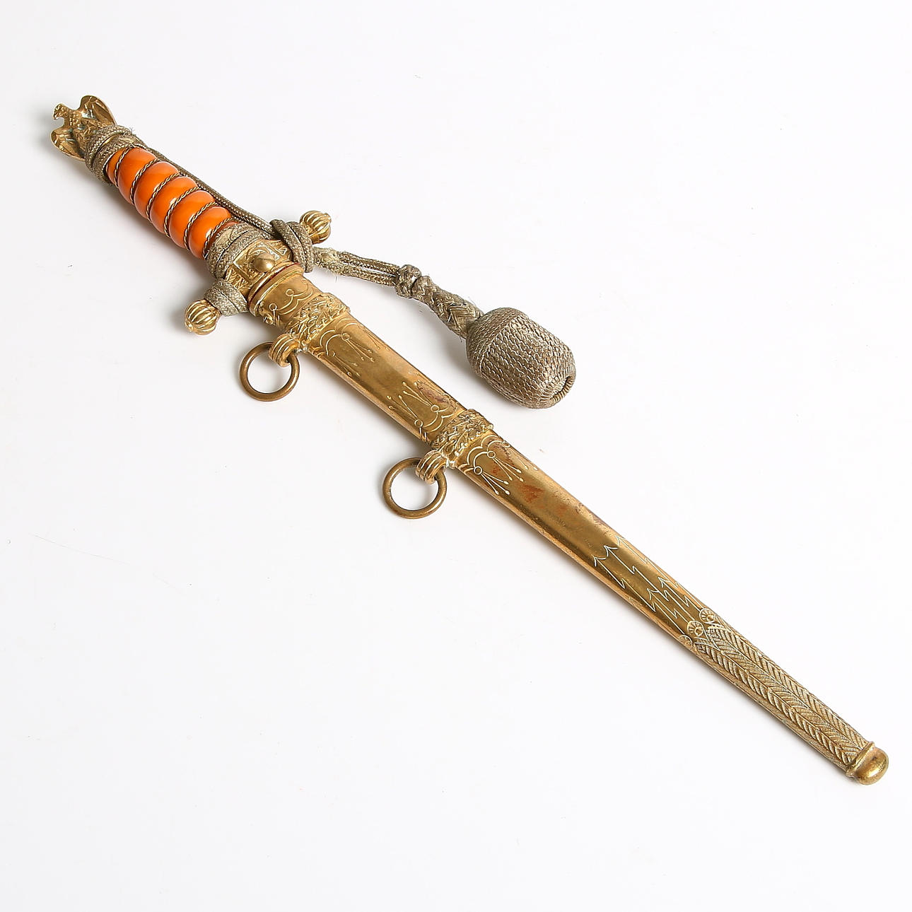 STICKERT/DOLK med PORTEPE, för sjöofficer, Kriegsmarine, Weyersberg, Kirschbaum & Co. Waffenfabrik of Solingen-Wald. Tyskland, 1940-tal.