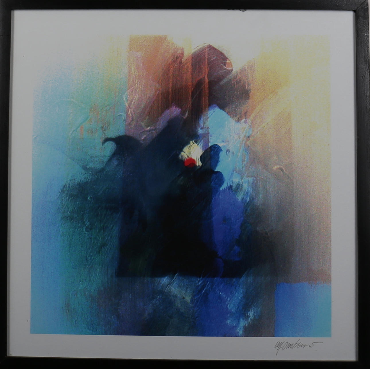 ULF ONSBERG. Komposition. Färgserigrafi Signerad.