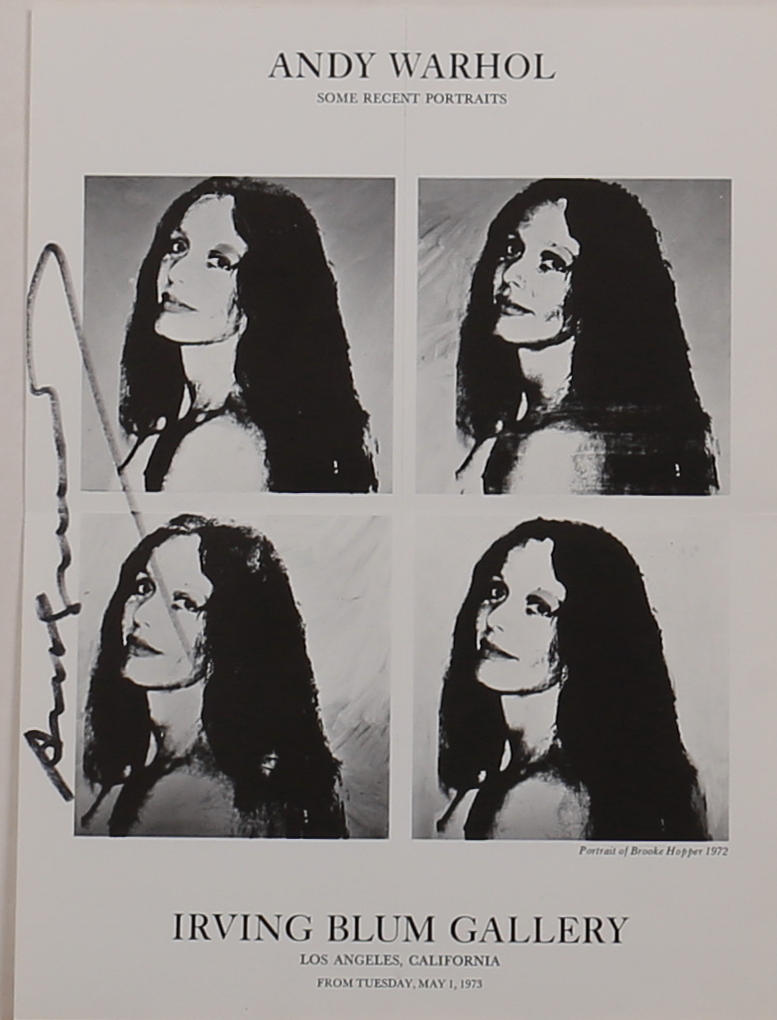 ANDY WARHOL. Andy Warhol some recent portraits. Handsignerad med tusch.