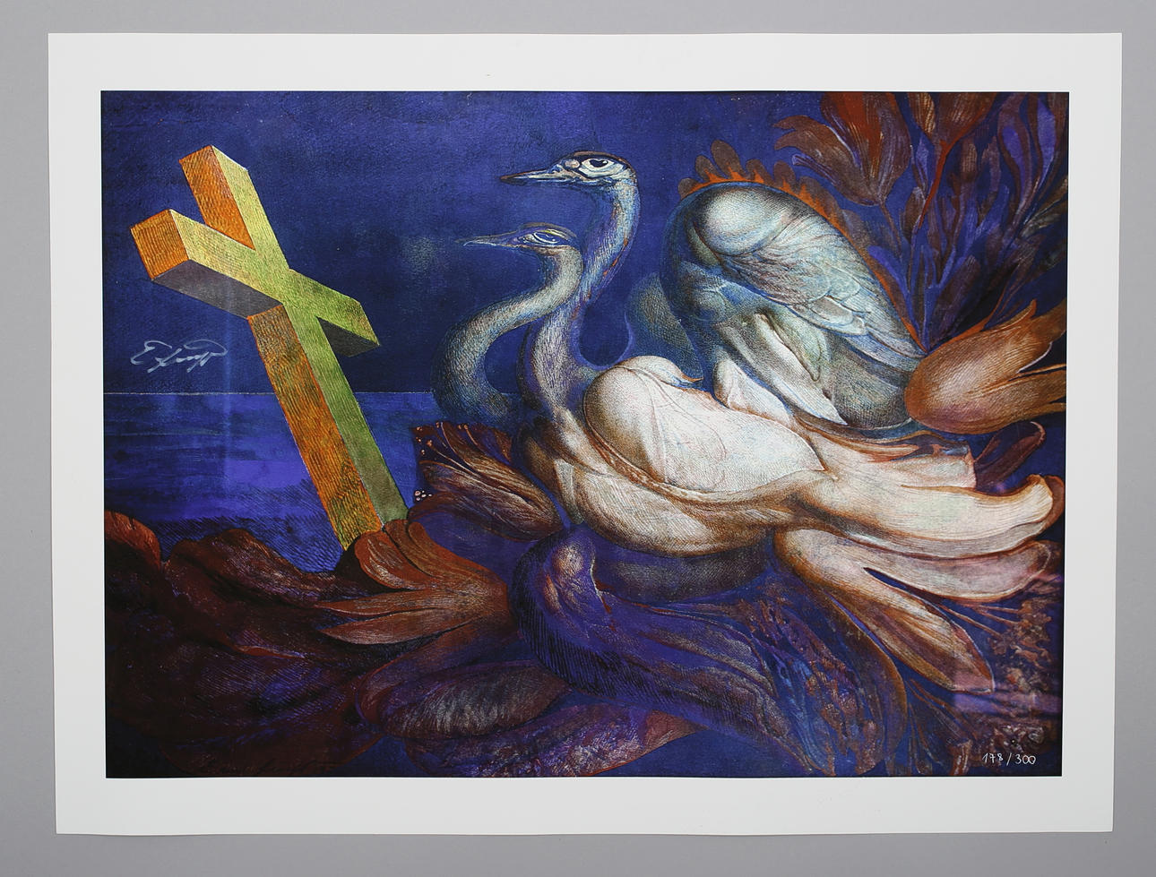 ERNST FUCHS (GEBOREN 1930 WIEN). ”Svanen Resan”.