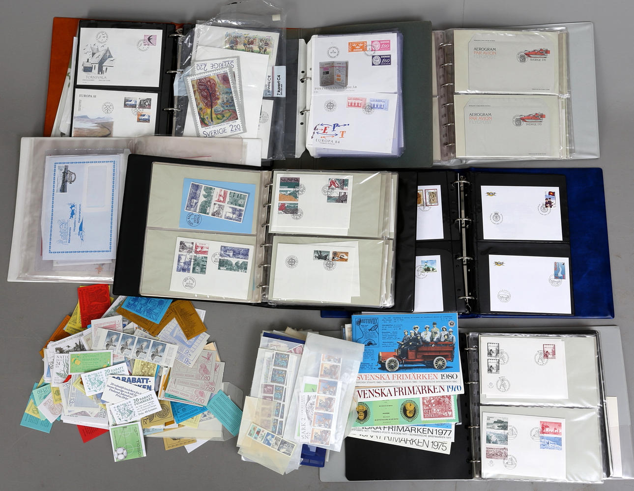 FRIMÄRKSSAMLING, Postfriskt, Sverigbrevfrimärken, Årssatser.
