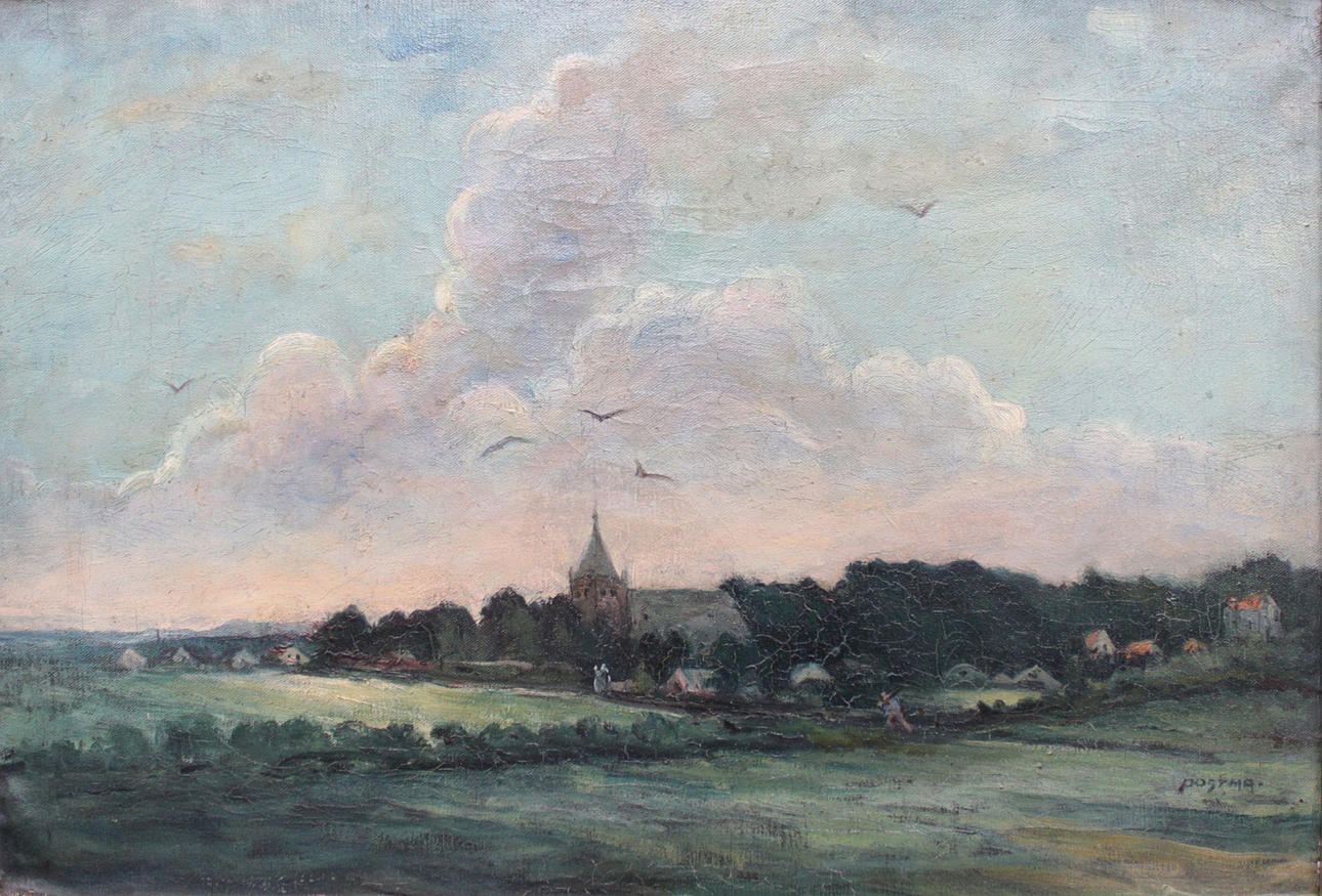 POSTMA. U. rätt. Sig. Postma, olja på duk.