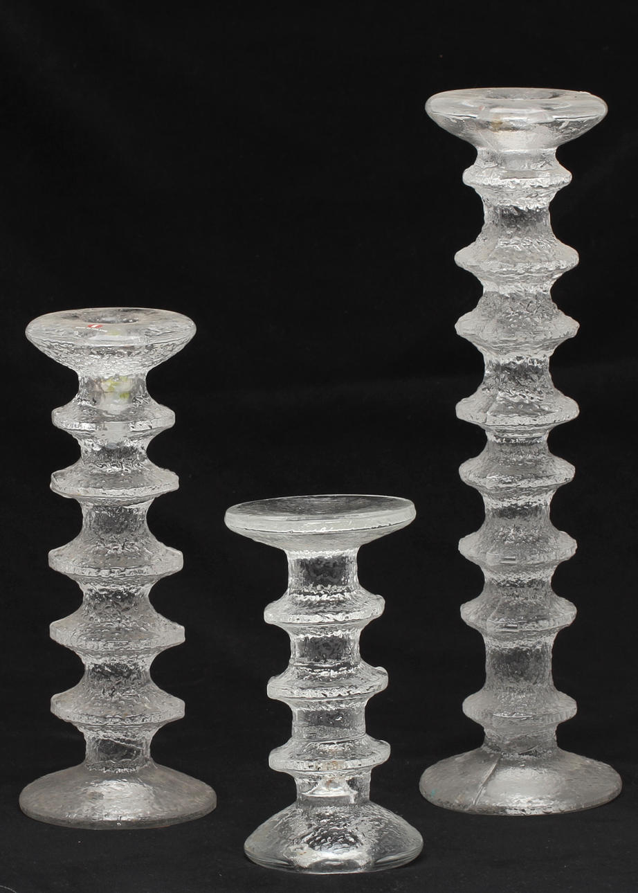 LJUSSTAKAR, 3 st, glas, Iittala.