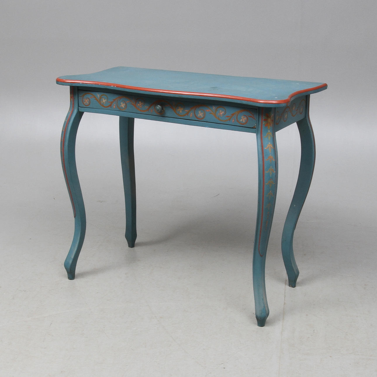 KONSOLBORD med låda, rokokostil, 1800/1900-tal.