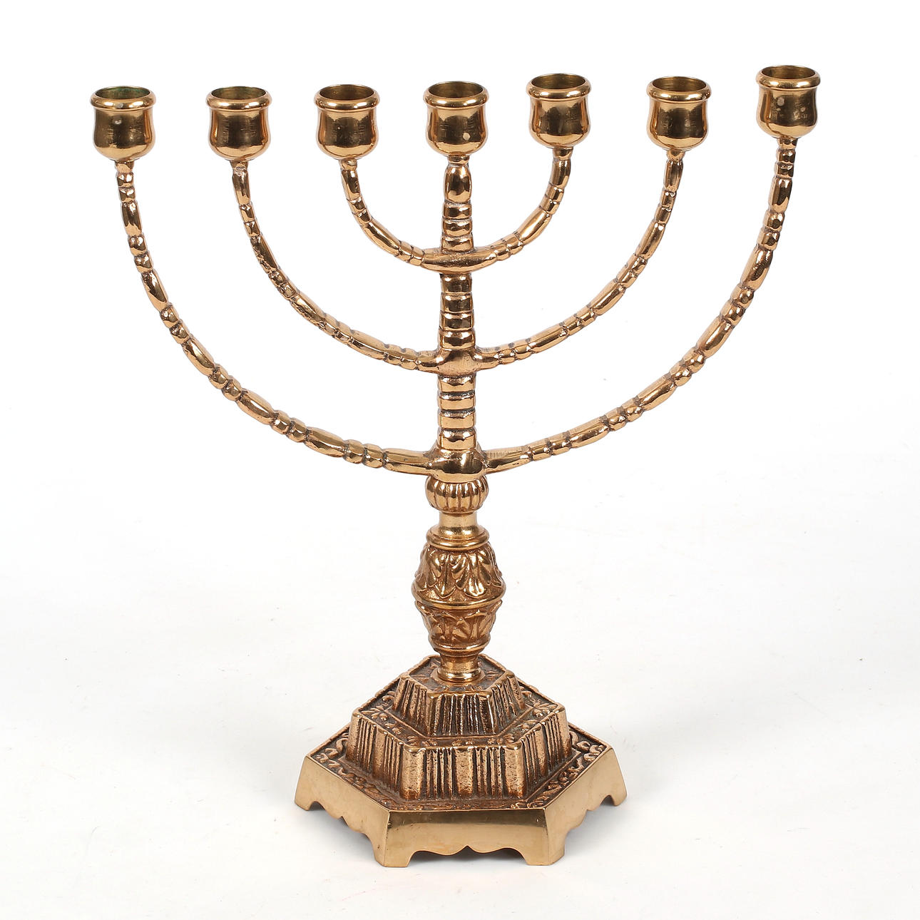 KANDELABER, "Menorah", malm, Gnosjö, 1900-tal.