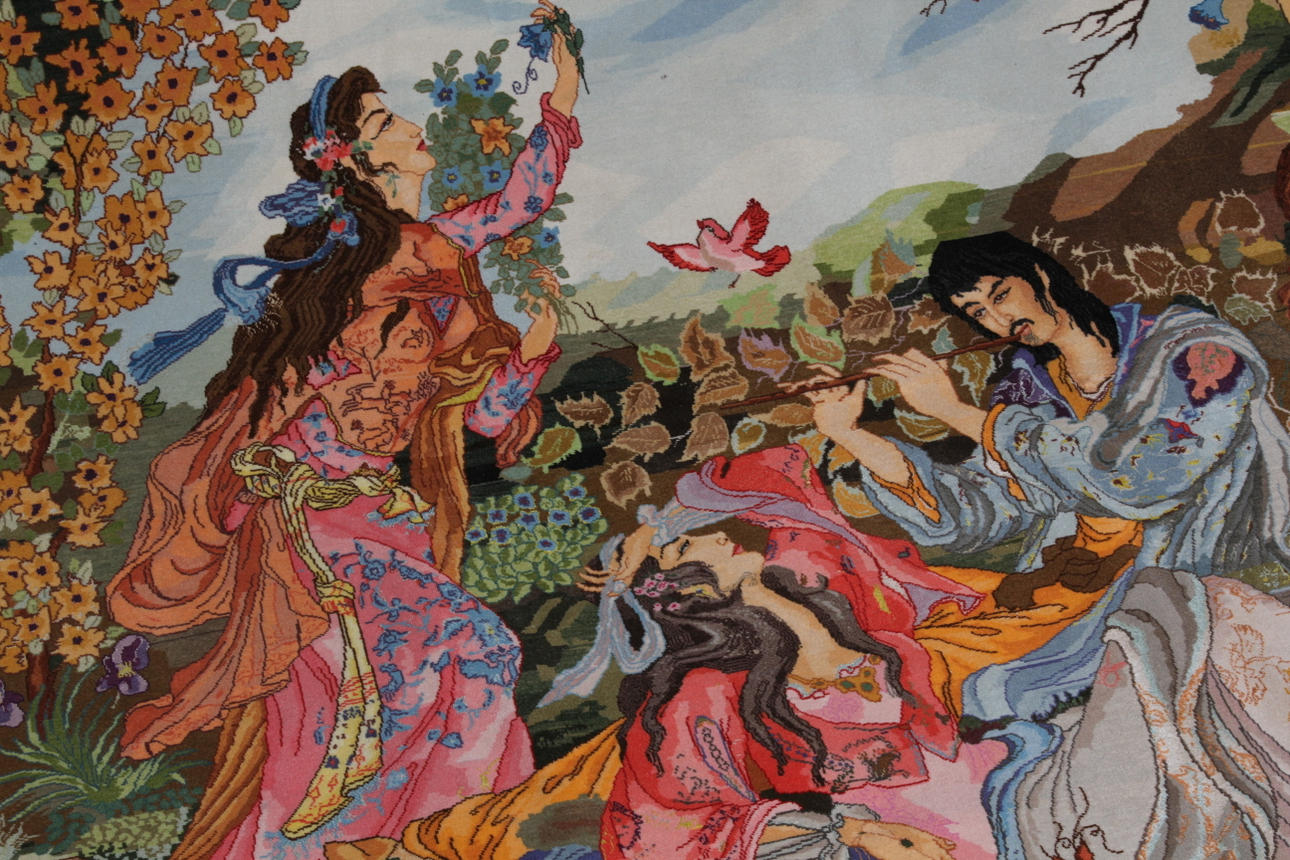 MATTA, Täbriz, figural, 196 x 146 cm.