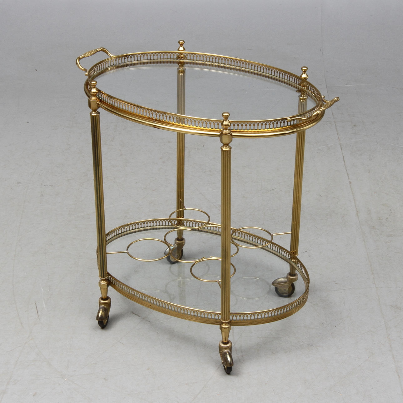 SERVERINGSVAGN, mässing, 1900-tal.