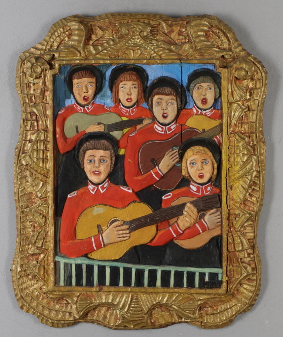 HARALD HEDELO. skuret trä, signerad samt daterad -50.