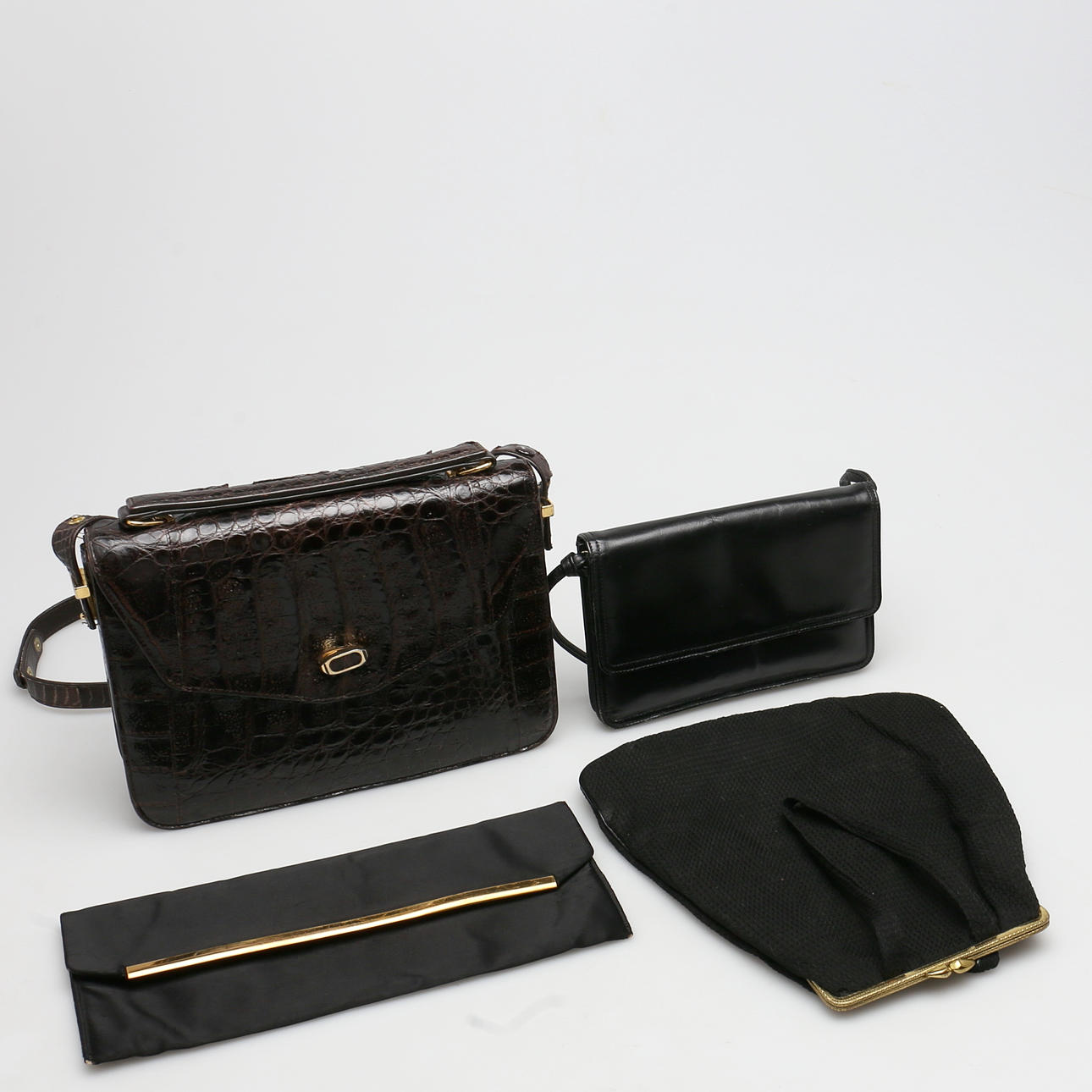 DAMVÄSKOR, 4 st, 1960/70-tal.