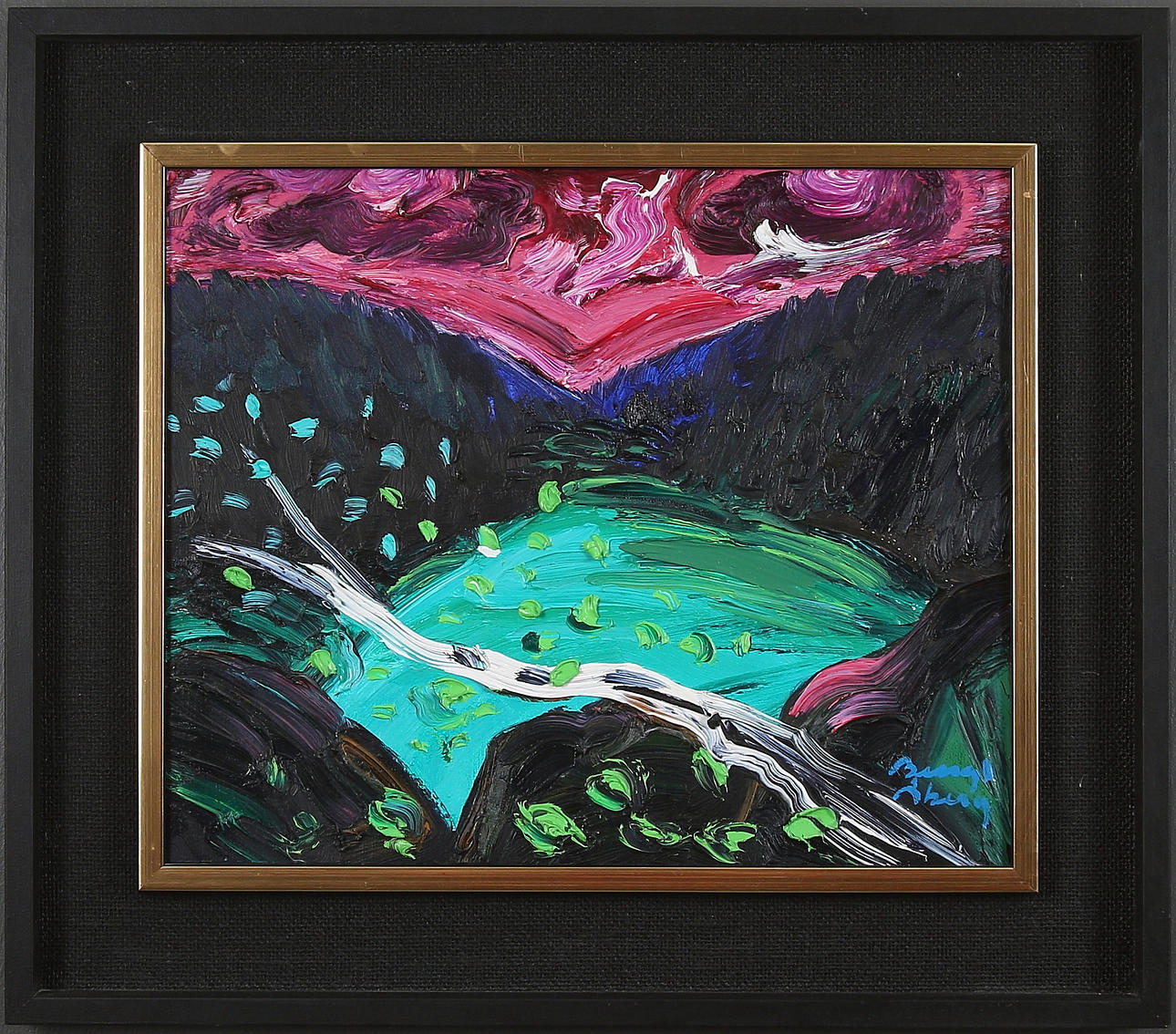 BENGT ÅBERG. Olja på duk, "Medelpad", signerad och daterad 1983.