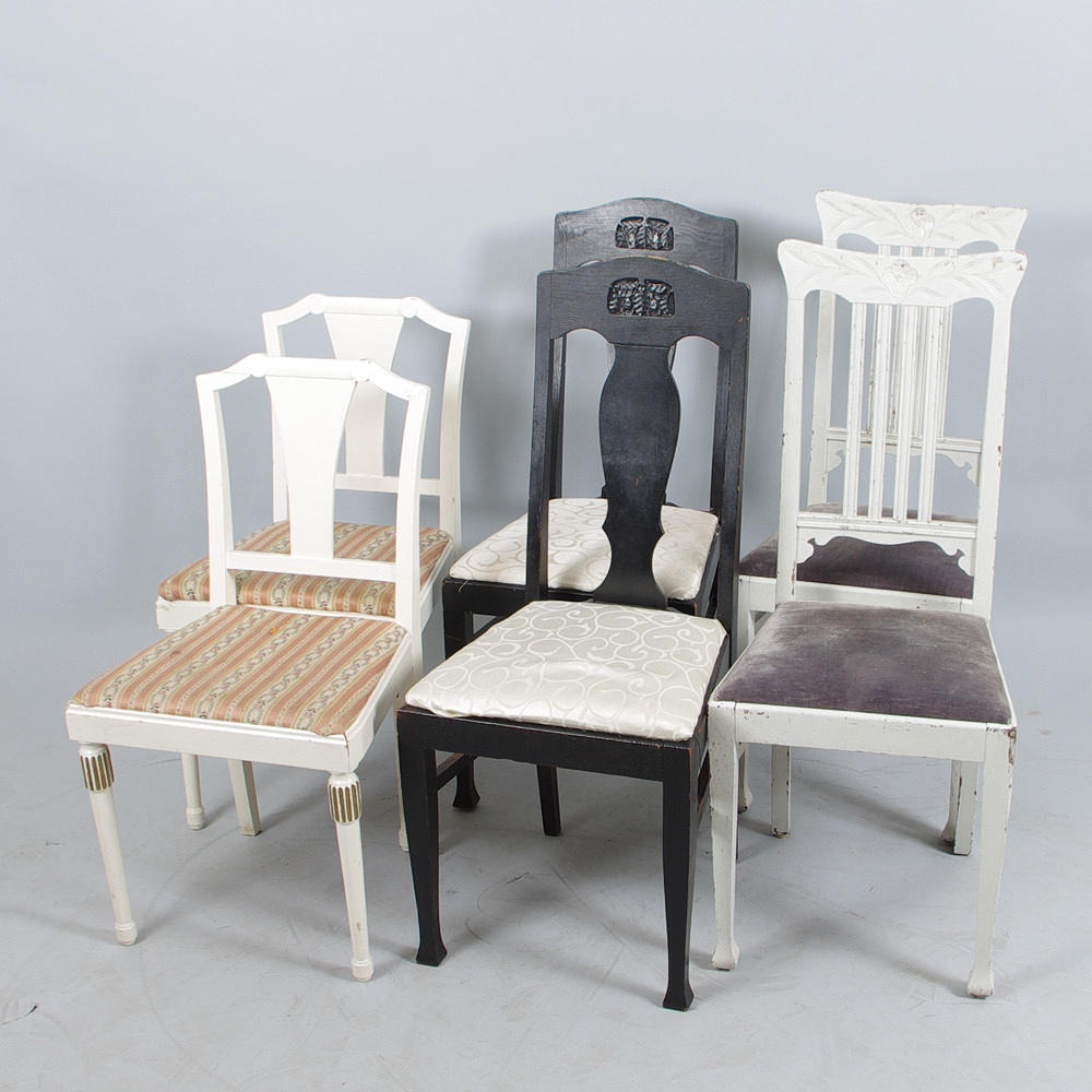 STOLAR, 6 stycken, tidigt 1900-tal.